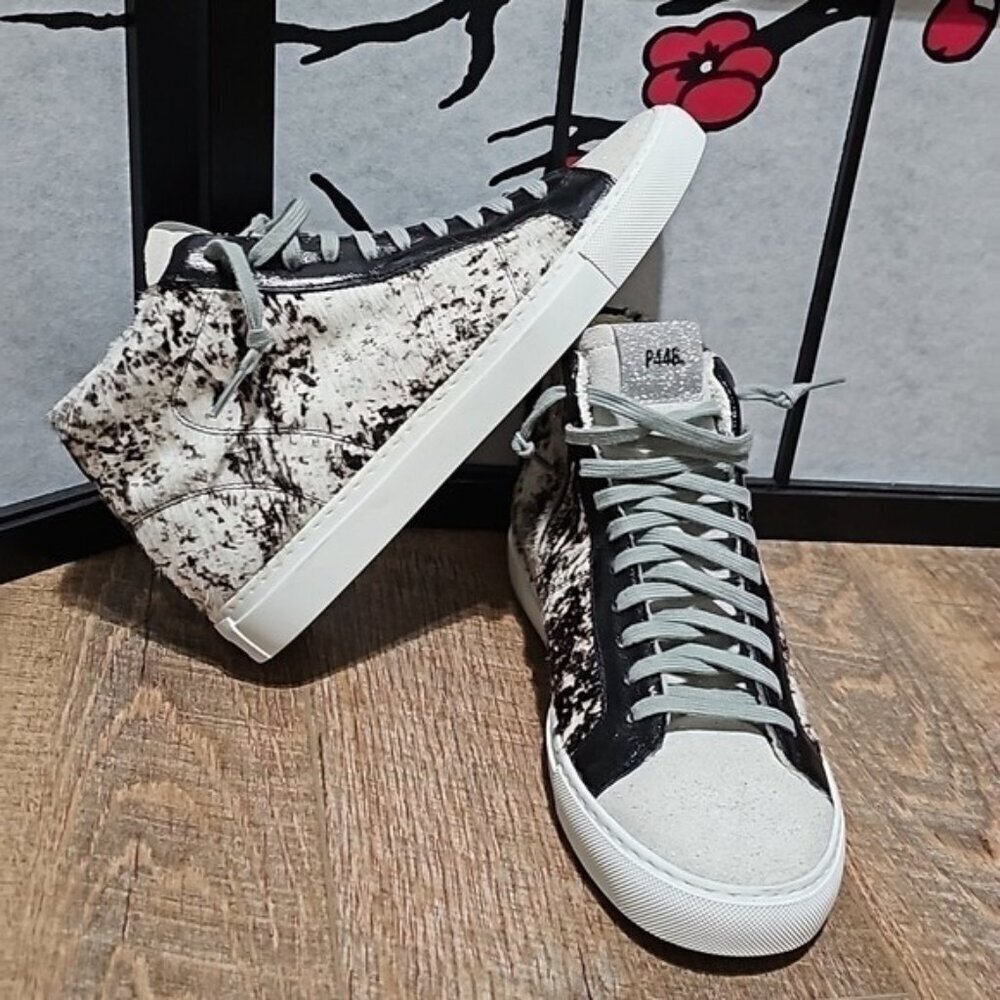 P448 Zippered Hi Top Sneakers Shoes‎ Size 10.5-11 US New - Picture 10 of 10